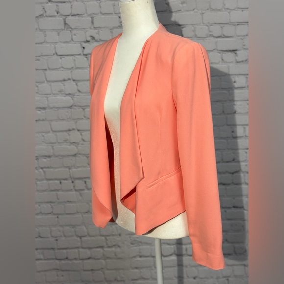 Miss Selfridge Woman’s Coral Open Front Blazer Jacket Size 6 - Picture 2 of 8